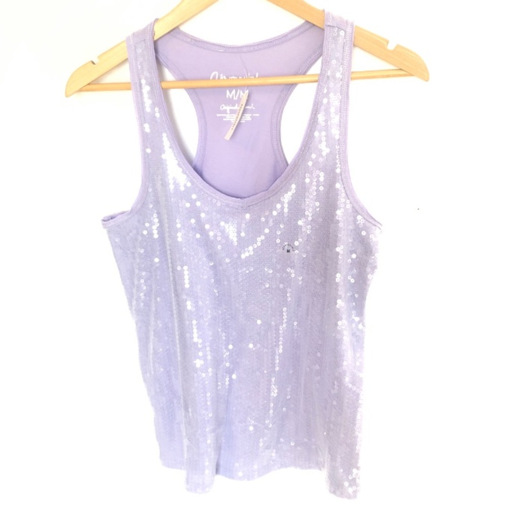 AEROPOSTALE Sequined Purple Tank Top New